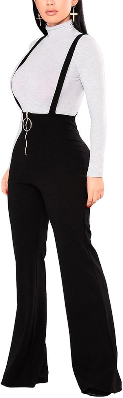 bell bottom suspender pants