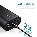 ROMOSS 20000mAh Portable Charger, High Capacity Power Bank with 4 Port 7.2A Max Output, Aluminum External Battery Pack with Type-C & Micro-USB Input for iPhone, iPad, Samsung and More (Black)