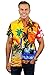 Funky Hawaiian Shirt Men Short-Sleeve Front-Pocket Every Shirt is Unique Multicolor