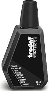 Trodat Black Ink Bottle 28 ml Replacement Ink for Hand Stamp Pads view 1