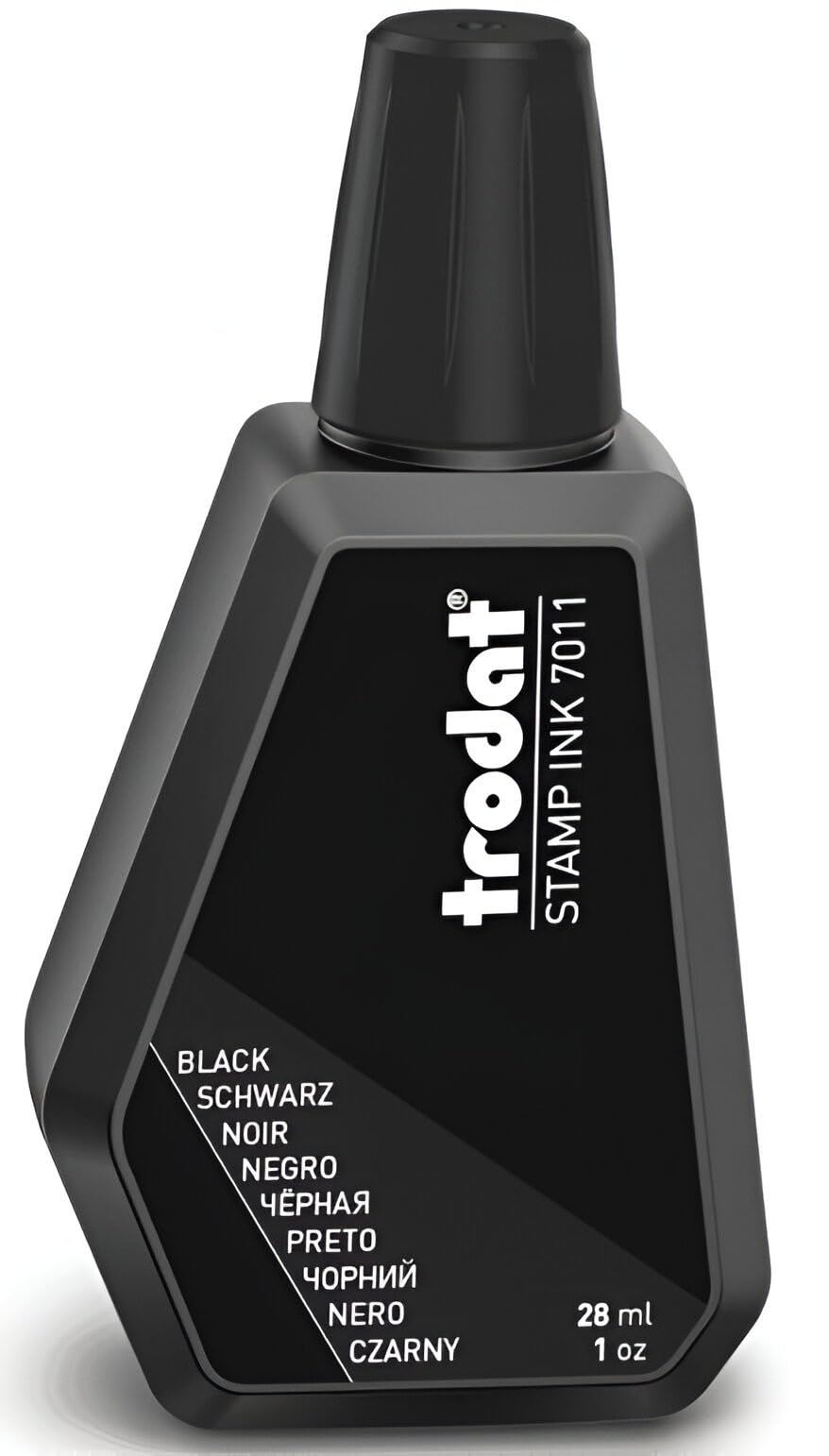 Trodat Black Ink Bottle - 28 ml - Replacement Ink For Hand Stamp Ink Pads