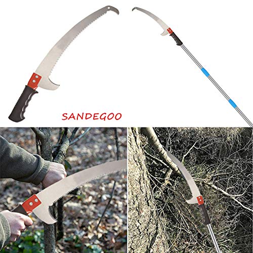 SANDEGOO Pole Saw，7.5 FT Pole saws for Tree Trimming Tree Trimmer Foot Pole Pruning Saw Extension bar Manually use The Extension bar Saw Tree Trimming bar splicable Limb Saw and Trimmer(7.5 FT) - Thumbnail 7
