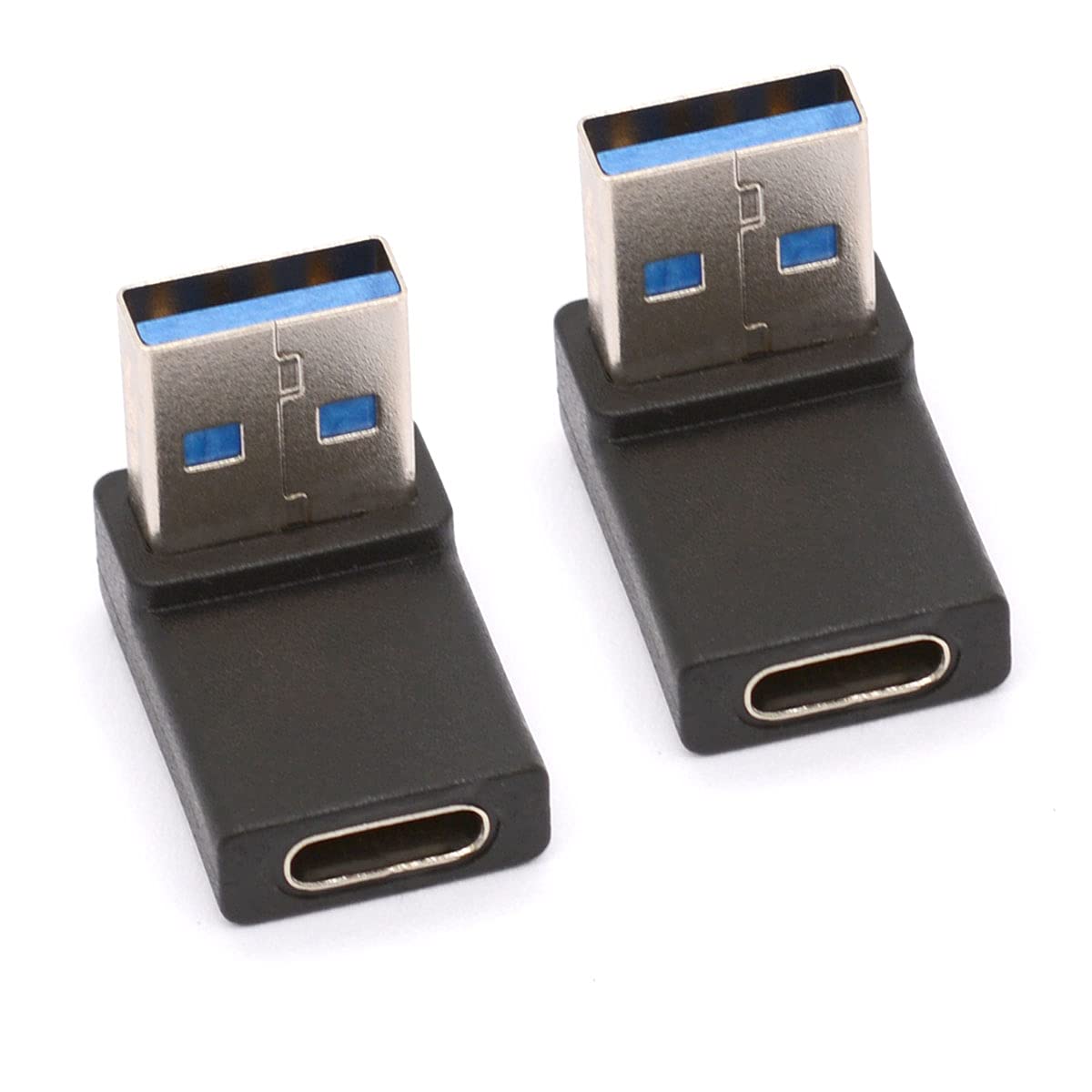 Tomost Type C Female Adapter, Down Angled USB C 3.1 to Standard Female 3.0 Connector Converter for Cable Tablet Keyboard Mouse Memory Stick Flash Drive (Down 2Pcs)