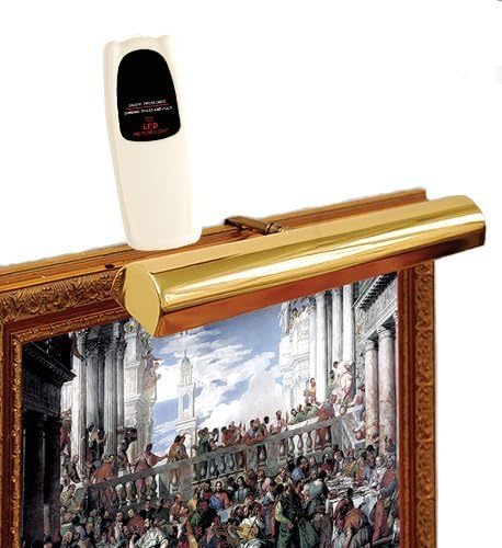 Concept 101L Cordless Remote Control LED Picture Light- 11 1/2 inch Polished Brass by Concept Lighting