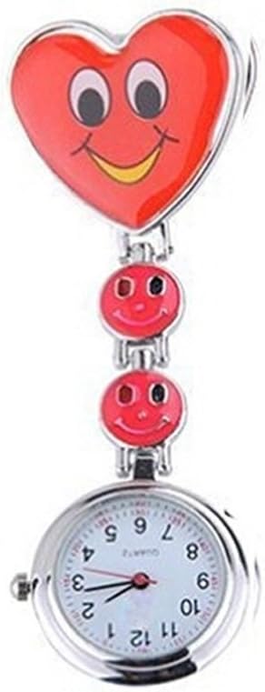 Nurse Wristwatch Lovely Heart Smile Face with Medical Nurses Fashion Quartz Watches Hanging Pocket Watches Smiley Face