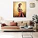 Sexy Naked African Americans Girl Printed Painting on Canvas Wall Art Nude Prints Picture for Home Decoration or Hotel Framed (50x60cm)