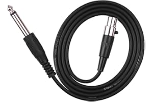 3-Pin XLR TA3F to 14 Inch Audio Cable Balanced Cord for Electric Guitar Microphone Speaker Amplifier Stage Studio Use