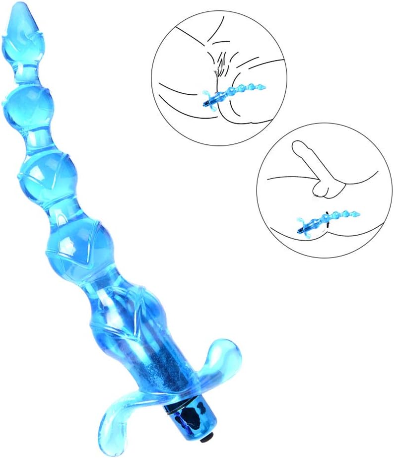 Plugs for Comfort Between The Cheeks Soft Beginner Size Anales Pull Beads - Handheld Electric Amal Training Plug for Men & Women Blue by Zacer