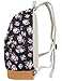 Backpack for Girls, Floral Canvas Backpacks College Bags School Daypack Travel Bags by Leaper (Vintage Rose)