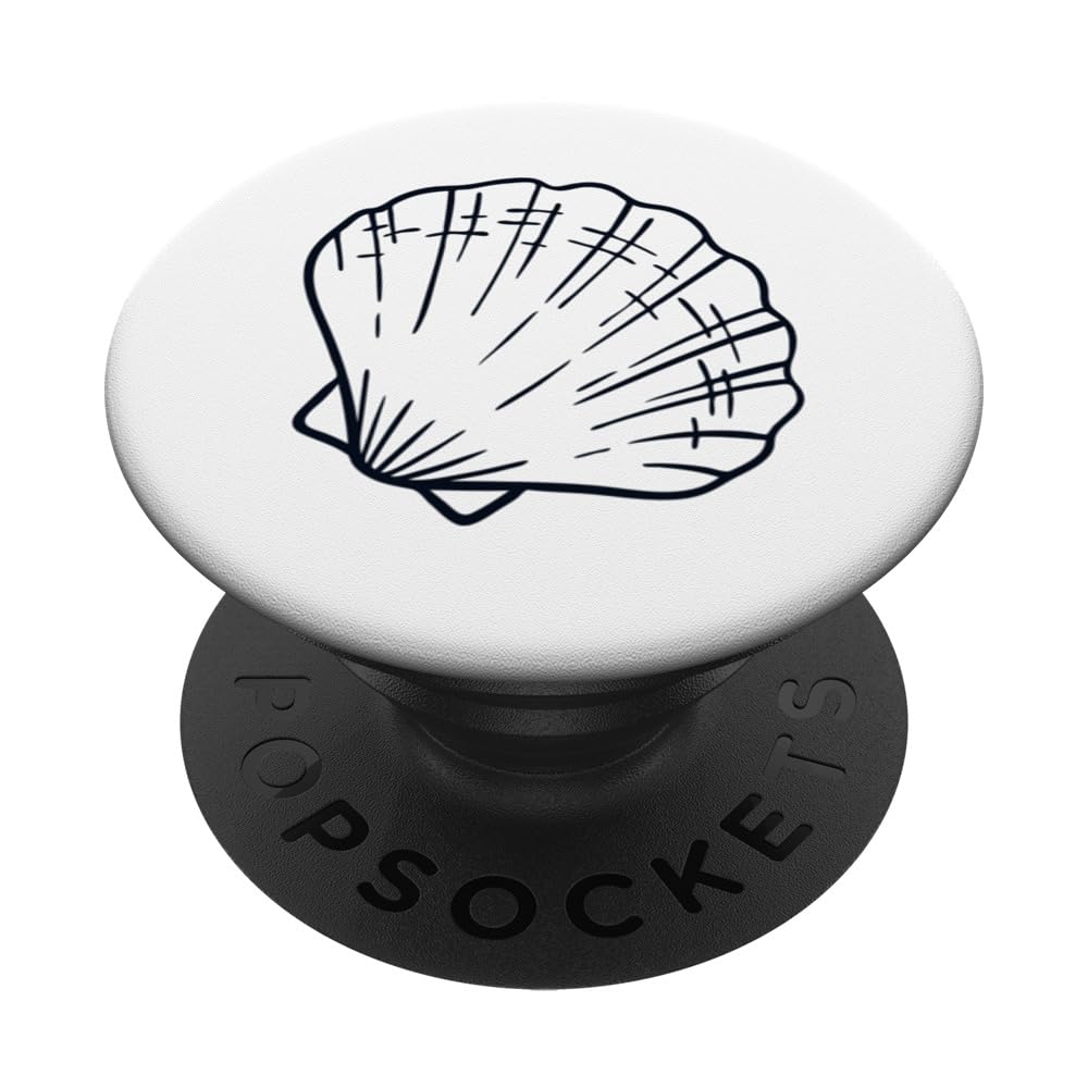 Logo Emblem Shell Shelling Bag Bivalvia Seashell Collecting PopSockets Swappable PopGrip
