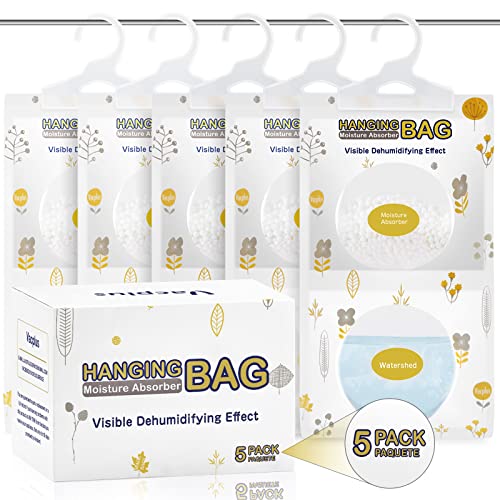 Vacplus Moisture Absorber Packets, Fragrance Free(5 Pack), Humidity Packs, Dessicant Packets