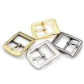 CRAFTMEMORE 4pcs 1 Inch Single Prong Belt Buckle Square Center Bar Buckles Leather Craft Accessories SC36 - Pick Color!