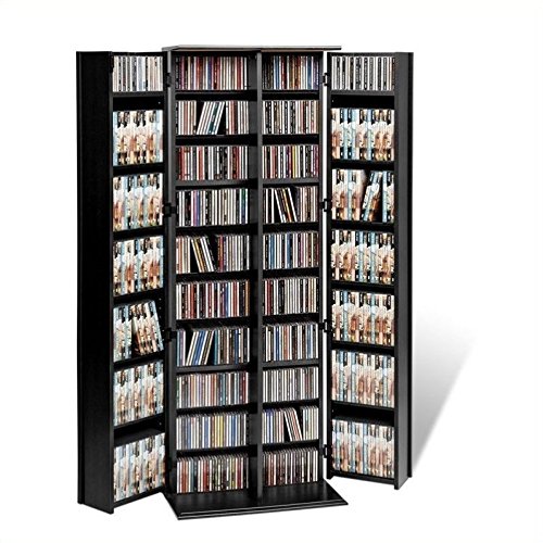 Atlin Designs 64" Large Style Deluxe Media Cabinet in Black