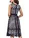 Noctflos Women's A Line Lace Cocktail Wedding Party Midi Swing Tea Dress