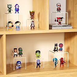 NIUBEE 2 Set Acrylic Risers Display for Funko POP