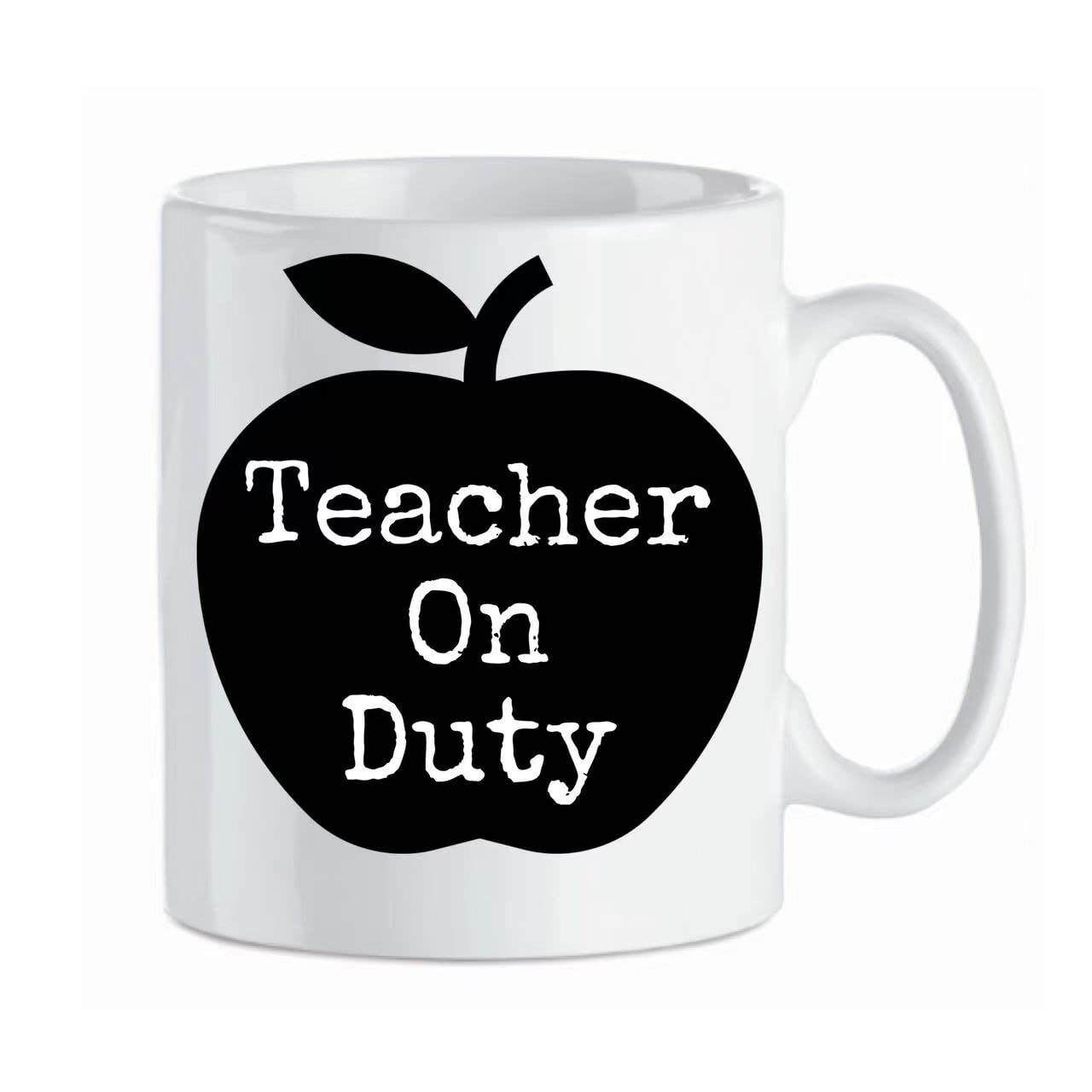 eBoutik – Ceramic New Teachers Coffee Mug – New Graduated Teacher Gift – Thank You/Good Luck Present for Teacher, Teaching Assistant– Funny Tea Cup for Teacher’s - (Teacher On Duty)