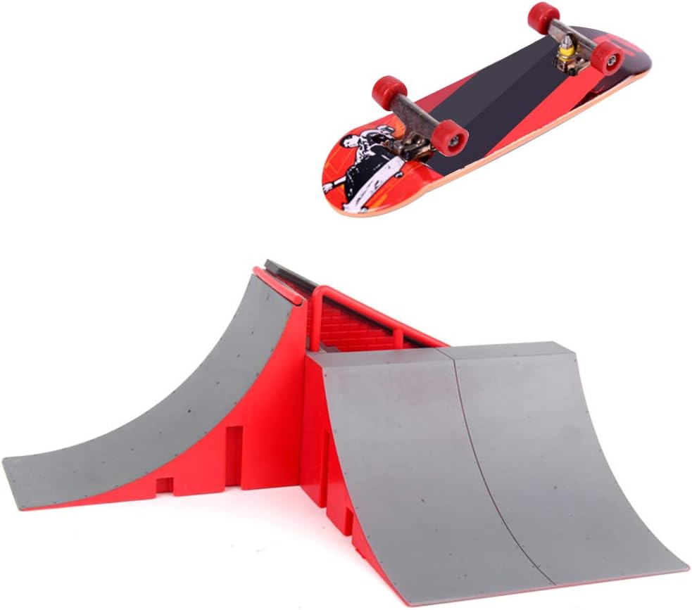 ORETG45 Finger Skateboard, Finger Toy Skateboard, Skate Park, Kit de