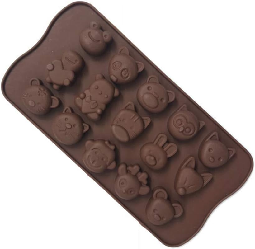 Backen Beito 1PC SilikonSchokoladenForm 15 Formen Kuchen