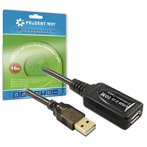 Prudent Way PWI-USB-EXT-32 - USB 2.0 Extension Cable, 32' Suitable for Any USB Peripheral Device