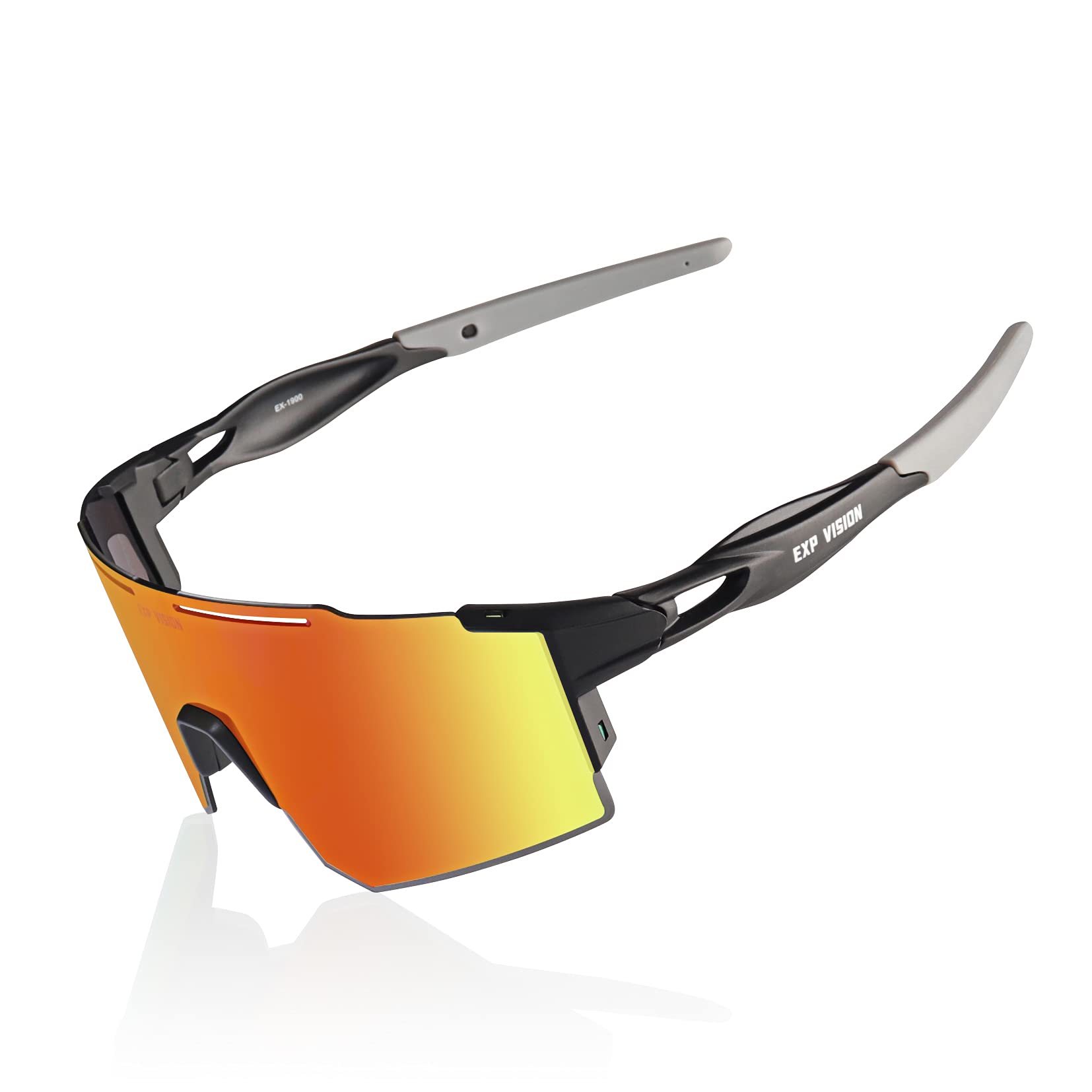 EXP VISION Polarized Cycling Glasses, Sports Goggles UV 400 Windproof for Running, Hiking, Golf, Fishing