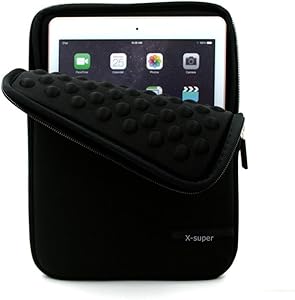 X-super Compatible IPad Mini 2/3/4 7.9" Tablet Sleeve Case Replacement for Shockproof Neoprene Protective Storage Carrying Bag (Black)