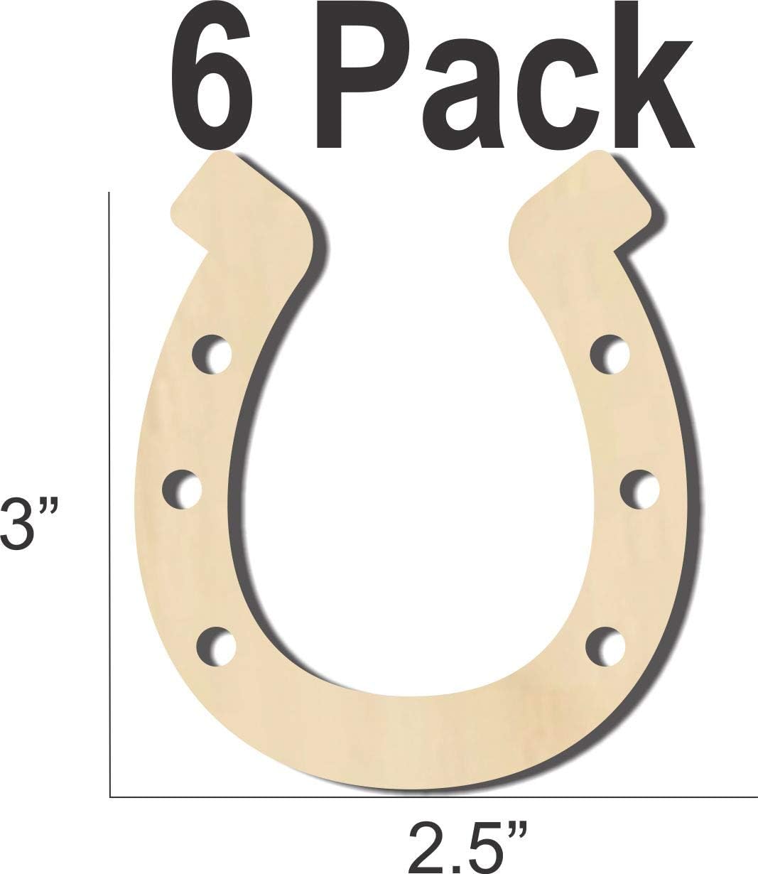 DIY Crafts Wood Cutout Horseshoe 3 inches USA Made