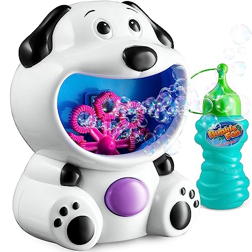 Kid Odyssey Bubble Machine, Dog Bubble Blower with 4 fl oz Bubble