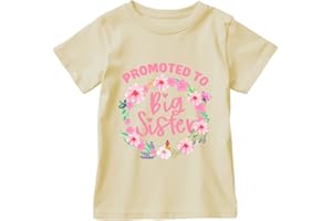 Big Sister Shirt for Baby Girls Cotton T-Shirt Short Sleeve Tops Toddler Baby Announcement Tees Outfits 1-7 Years