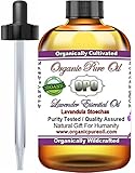 Lavender Essential Oil 4 oz 100% Pure Natural OrganicTherapeutic Undiluted Steam Distilled Top Grade A For Baby Hair Bath Candle Perfume Sleep Lavender oil By Organic Pure Oil