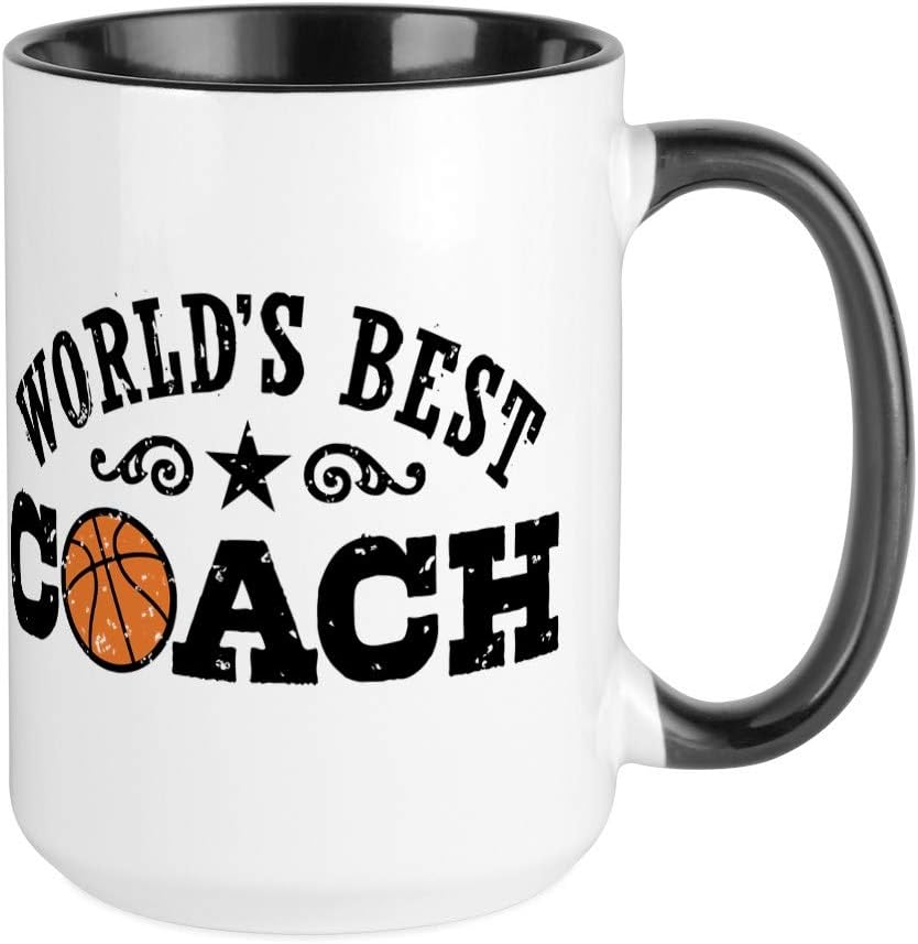 CafePress World's Best Basketball Coach Large Mug Coffee