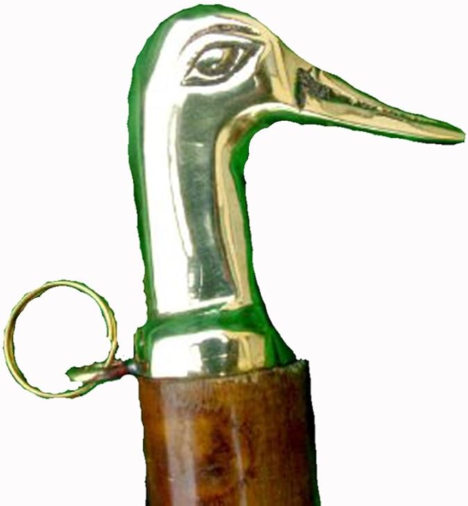solid brass/wood long handled shoe horn duck head design (k005) Amazon