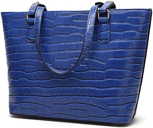 BNWVC Women Top Handle Satchel Handbags Tote Purse Shoulder Bag (BLUE2)