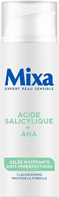 - Gel matificante contra impurezas con ácido salicílico + AHA – Piel grasa y acné – Control de sebo – Textura sorbet ligera y refrescante – Botella de bomba antioxidante – 50 ml