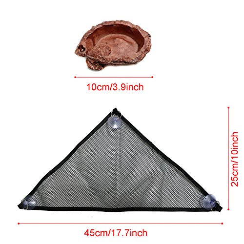 SETHOUS - Amaca Per Rettili Con Drago Barbuto E Dondolo Da Appendere Per Lettino Per Animali Domestici, Con Ganci Per Cuscini E Ventosa, Per Lucertola, Leopardo Geco