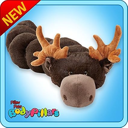 Amazon Com Pillow Pets Bodypillars Chocolate Moose 30 Cozy