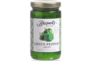BRASWELL'S Braswell’s Sweet and Savory Jellies, Jams, and Preserves – Small-Batch, Renowned Specialty, Made in USA, Since 1946 (10.5 Ounce, Green Pepper)