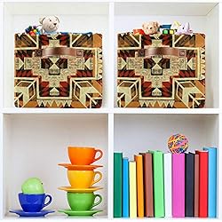 WELLDAY 2PCS Storage Basket Native American Style
