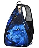 ICOLOR Canvas Sling Backpack, Multipurpose Crossbody Shoulder Bag Beach Tote Pack Bags for Men Women Hiking Cycling Walking Dog Travel Daypack