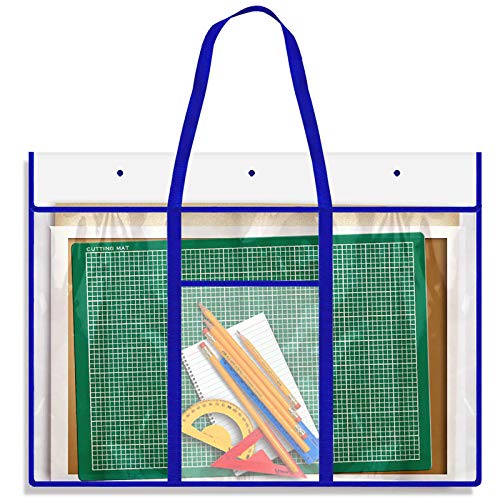 Large Bulletin Board Storage Bag (31 x 25 inch), Opret Posters Organizer Transparent Storage Bag