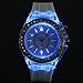 HACBIWA Women Ladies 7 Light Bling Rhinestone Rainbow Color Wrist Watch White