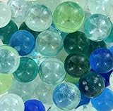 Greenbrier Round Glass Floral Marbles for Vase Filler, Accents, Crafting, and Aquariums (2 Bags, Mixed)