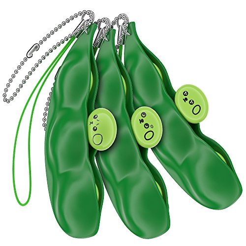 squeeze a bean keychain
