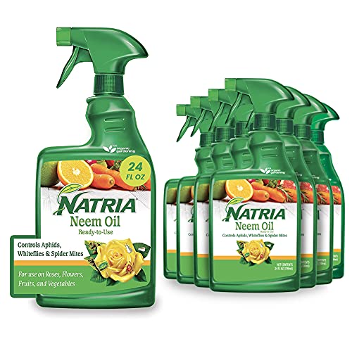 Natria 706250A Neem Oil Spray for Plants Pest Organic Disease Control, 24 Ounce…