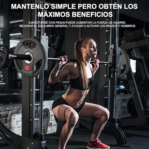 Rabbitstorm Dos Discos de Peso, Mancuernas Multiuso, Recubierta de Goma con Orificio de 5 cm para Barra o Mancuernas Fitness en Gimnasio Casa