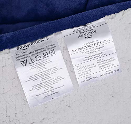 4 AmazonBasics+Micromink+Sherpa+Comforter+Fray+Resistant