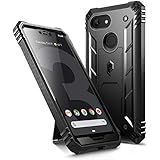 Google Pixel 3 XL Rugged Case, Poetic Revolution [360 Degree Protection] Full-Body Rugged Heavy Duty Case with [Built-in-Screen Protector] for Google Pixel 3 XL Black