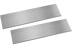 szkoo 2pcs 304 Stainless Steel Flat Bar, 1/4" x 2" x 8" (TxWxL) Brushed Finish Trim Strips Stainless Steel Sheet for Kitchen DIY Craft Making
