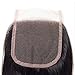 ZXZ Brazilian Straight Human Hair 10 Inch Lace Closure 4x4 Free Part Swiss Lace Closure 130% Density Natural Color (10, ST)