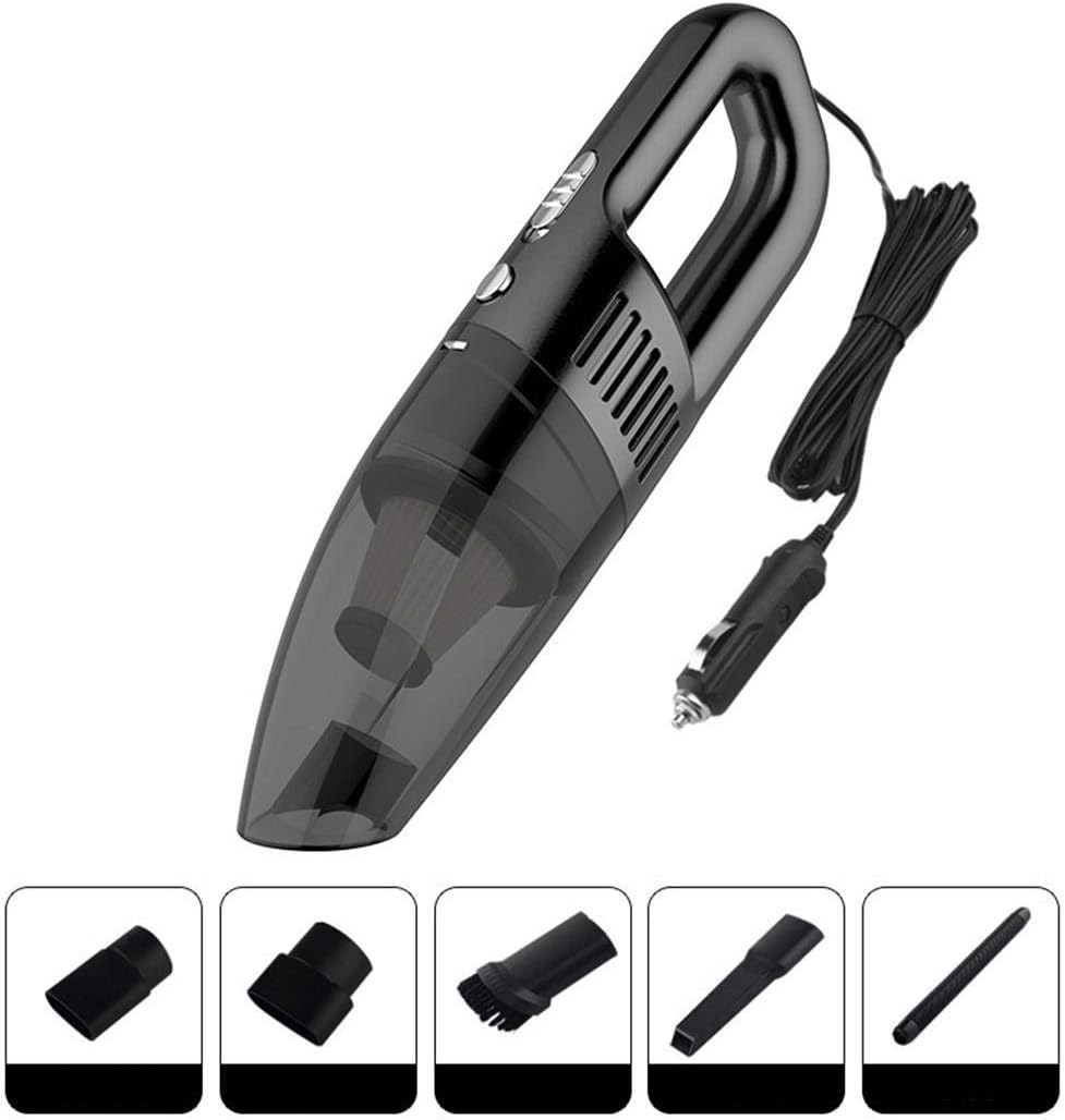 ierkag Car Vacuum, 120W Corded Car Vacuum Cleaner for Quick Car Cleaning, DC 12V Portable Auto Vacuum Cleaner, Both Dry & Wet, with 5 Nozzles