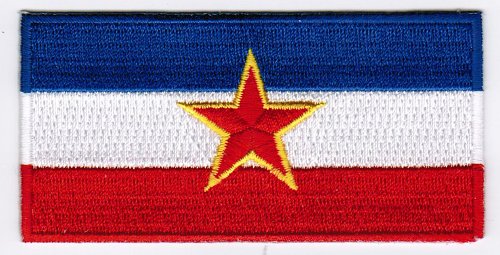 Yugoslavia Pre-War Flag Embroidered Patch Iron-On Baltic National Emblem